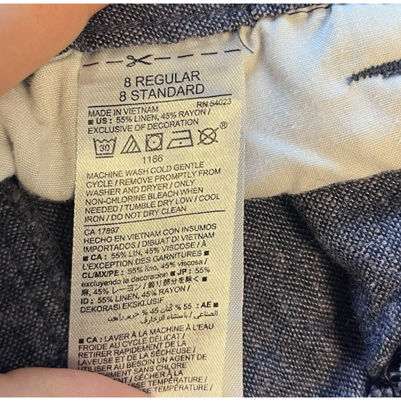 Old Navy Girls Shorts Lot Linen Blend Size 7 & 8 Adjustable Waist Blue Black - Picture 15 of 16